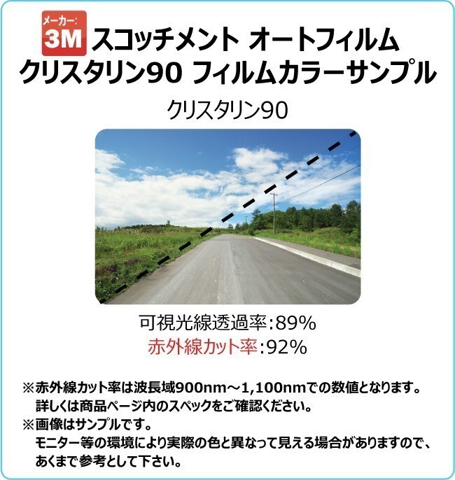 透明 遮熱 3M クリスタリン90 ステップワゴン RF3・4 前期 手動スライドドア用 カット済みカーフィルム フロントドア用_画像3