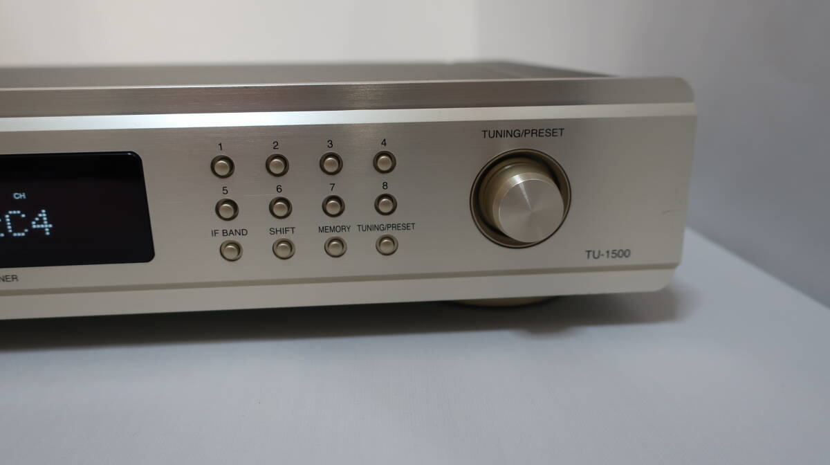 *DENON FM/AM stereo tuner TU-1500* remote control attaching operation goods Junk 