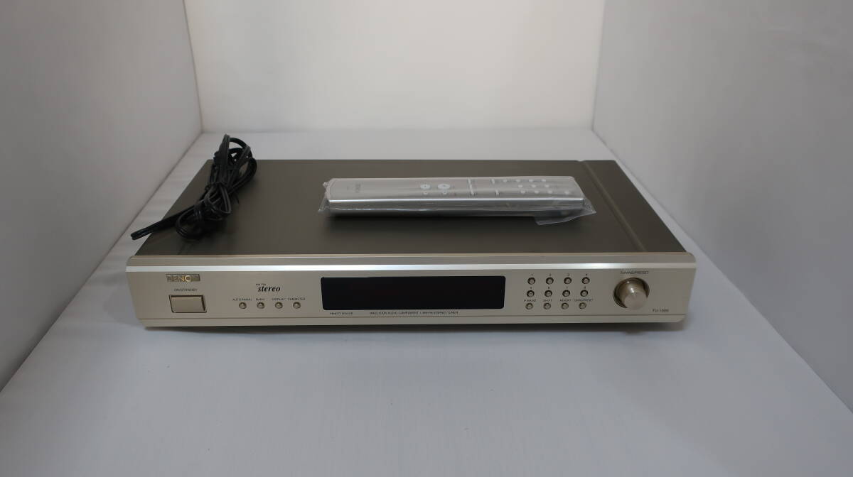 *DENON FM/AM stereo tuner TU-1500* remote control attaching operation goods Junk 