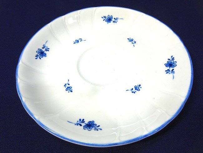 NO.2◆Noritake/ノリタケ◆CRFTONE/クラフトーン カップ＆ソーサー 2客 ティーカップ 白 ホワイト 青 ブルー 花柄_画像6