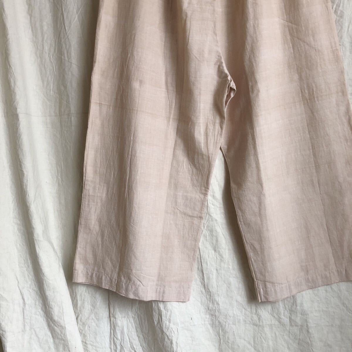  не использовался товар Khadi and Cokati and ko-TROUSER широкий брюки легкий брюки L размер незначительный розовый 