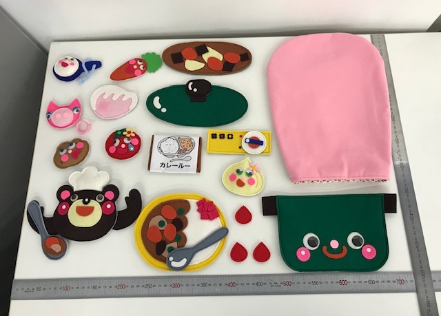 a//J6682 [ superior article ] handmade felt doll set hand made gloves theater child care intellectual training 