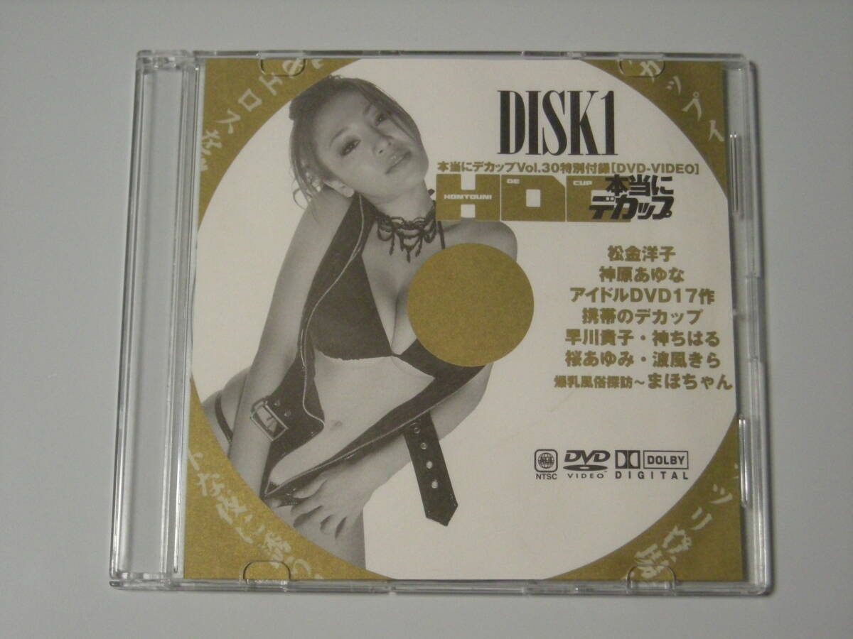 本当にデカップ　HDC　Vol.30　DISK1　DVD　松金洋子　神原あゆな　他　紙ケースの切り抜き付　正規品　入手困難　希少　送料無料_美品だと思います。