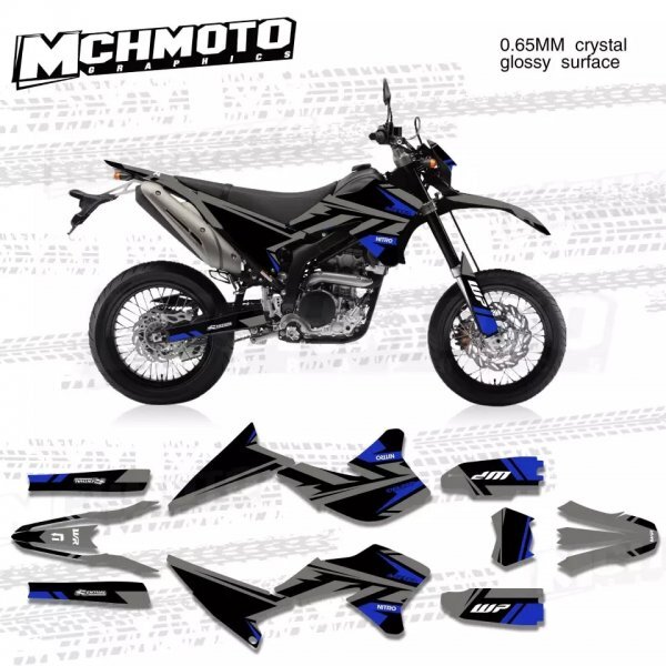 国内発送 グレー　ヤマハ WR250R WR250X グラフィック デカール ステッカー_画像1