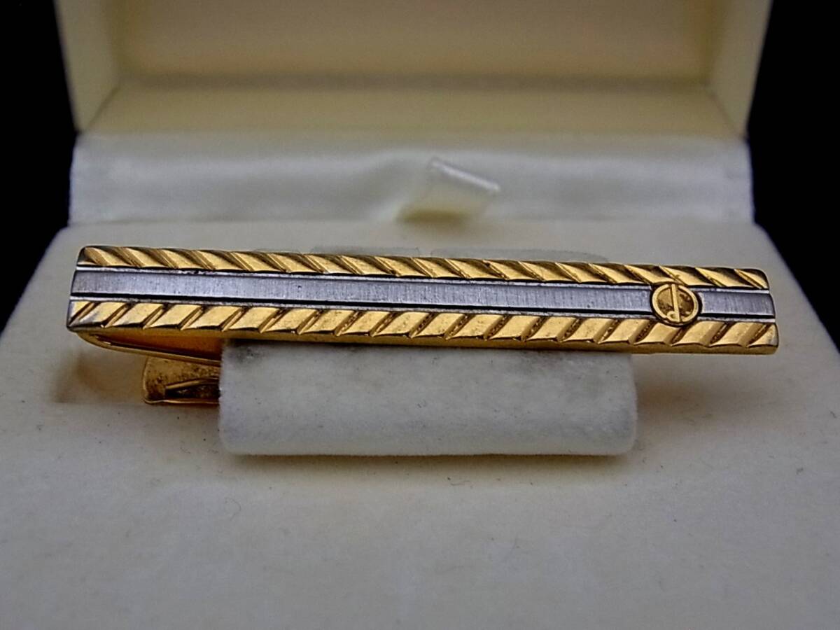 # прекрасный товар #N0023[dunhill] Dunhill [ Gold * серебряный ]# булавка для галстука галстук булавка!