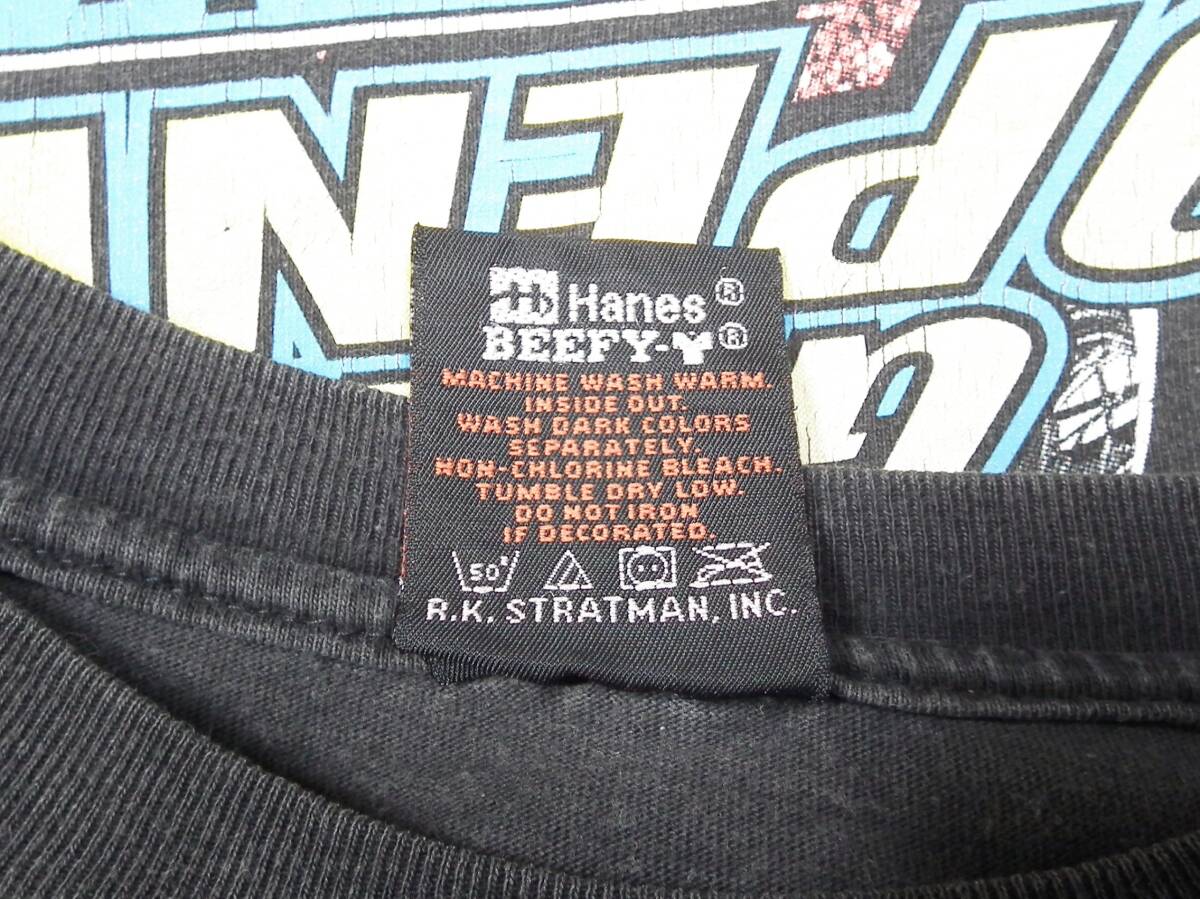 ◆ワケアリ格安◆HARLEY DAVIDSON ハーレーダビッドソン Tシャツ フェードブラック 2000年 USA アメリカ製 Hanes BEFFY-T Y2K 90s 古着女子の画像6