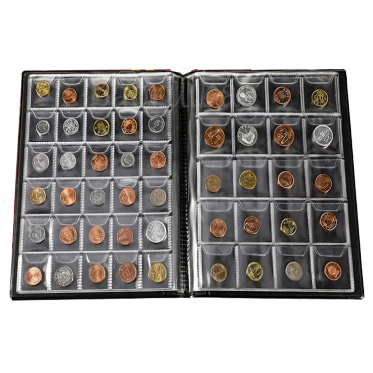 コインアルバム【2冊セット】 コインホルダー 250枚収納 記念硬貨 メダル 古銭 切手 収集 コレクション 高級感 コインケース 記念コインの画像2