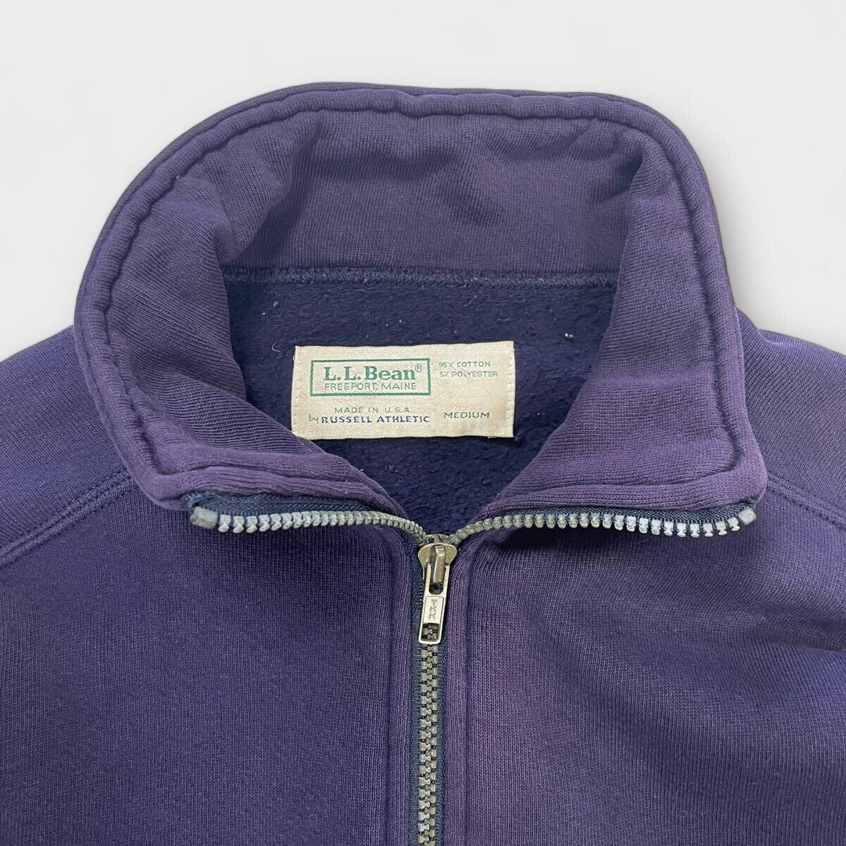 90s LLBEAN RUSSELL Zip выше тренировочный USA производства Vintage 