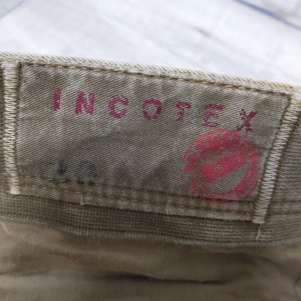 ☆INCOTEX インコテックス☆RED W26？ USED加工 コットン パンツ S474の画像6