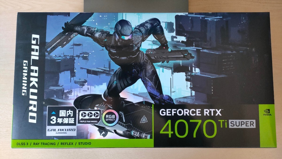 新品未開封 玄人志向 GG-RTX4070TiSP-E16GB/EX/TP RTX 4070 Ti SUPER _画像1