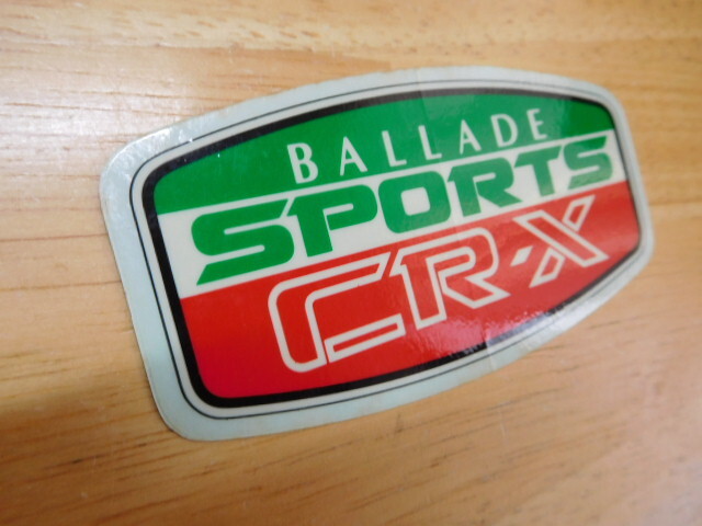 希少レア♪新品在庫品・ホンダ・バラード・スポーツ・CR-X（10.5㎝）ステッカー当時物・レトロ・旧車・街道レーサー_UPです。