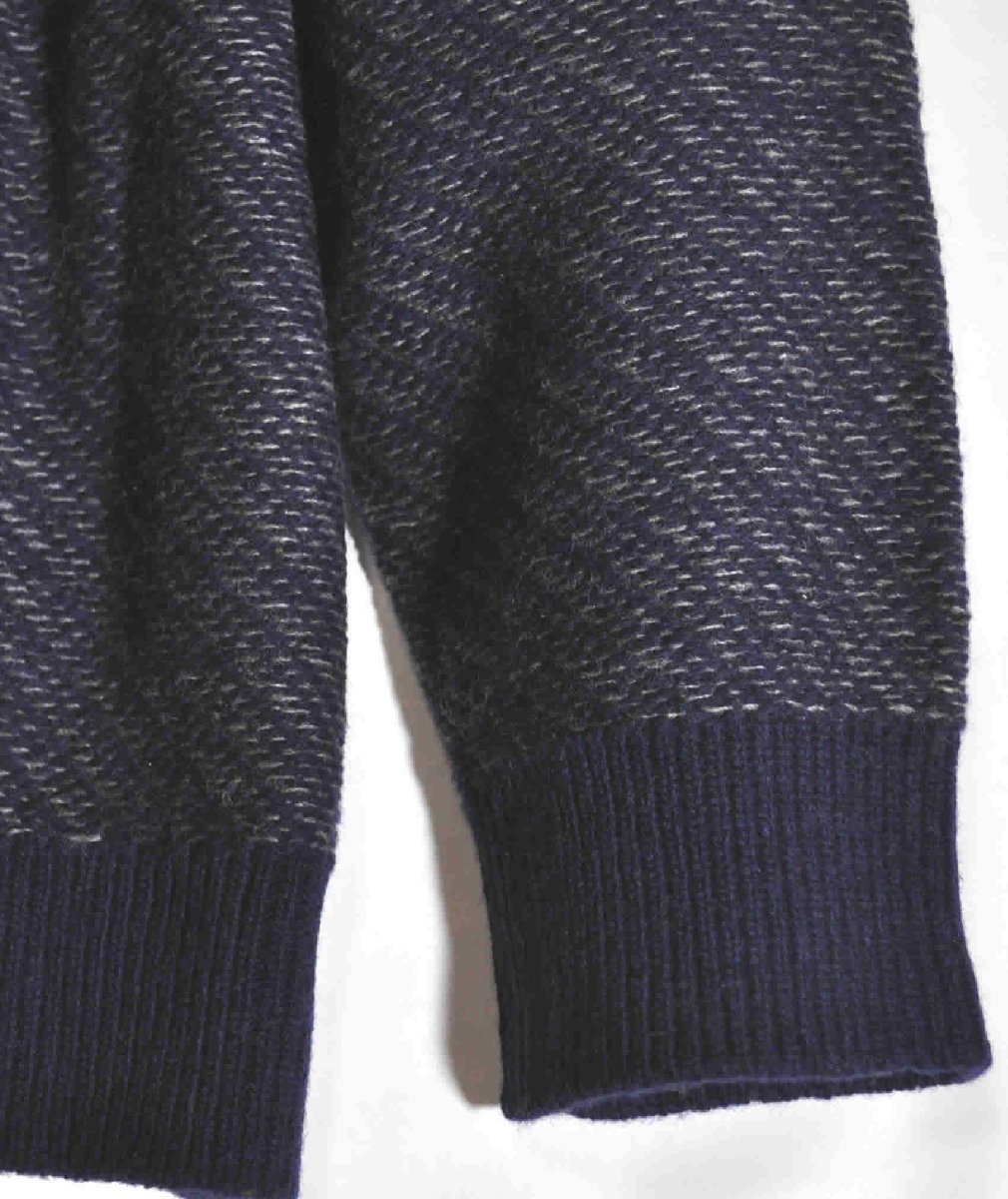 [クロコダイル] セーター 丸首無地 毛混ワンポイント刺繍　　2Lサイズ　4紺　1003-78309_画像4
