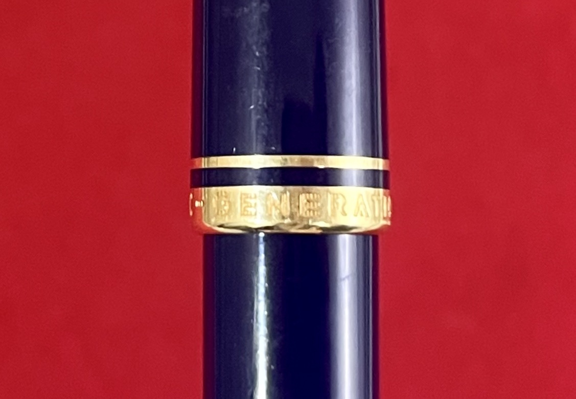 ☆I) 万年筆 MONTBLANC モンブラン ペン先 14K /ct 585 ネイビー 筆記用具 ★_画像7