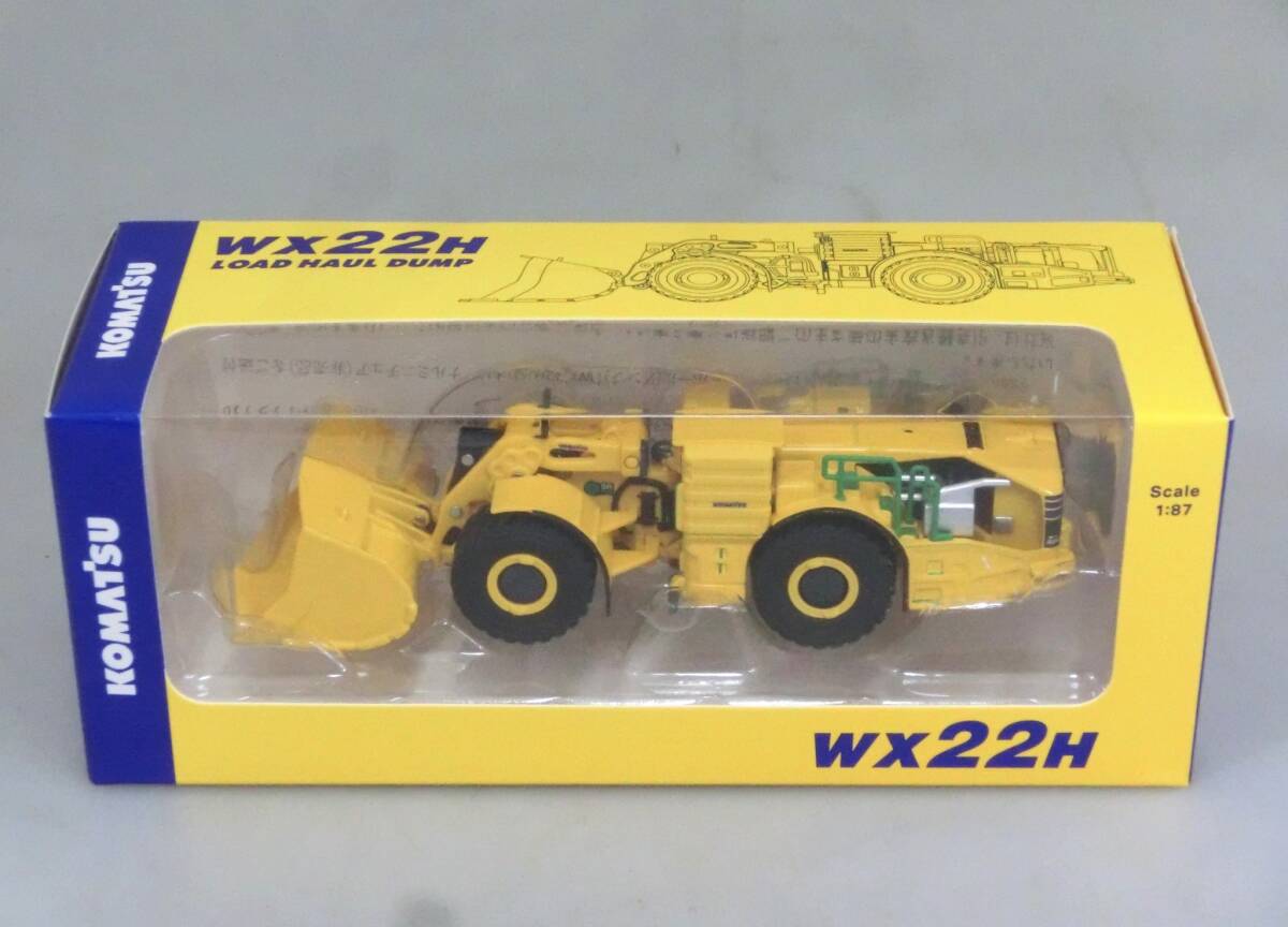 ◇☆5)小松製作所 KOMATSU WX22H ロードホールダンプ オリジナルミニチュア ミニカー 1/87スケール 非売品 元箱◆_画像1