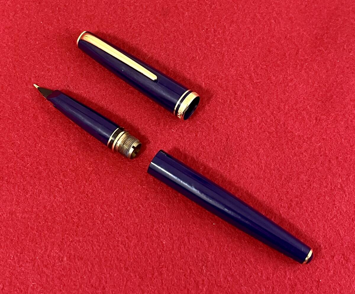 ☆I) 万年筆 MONTBLANC モンブラン ペン先 14K /ct 585 ネイビー 筆記用具 ★_画像4