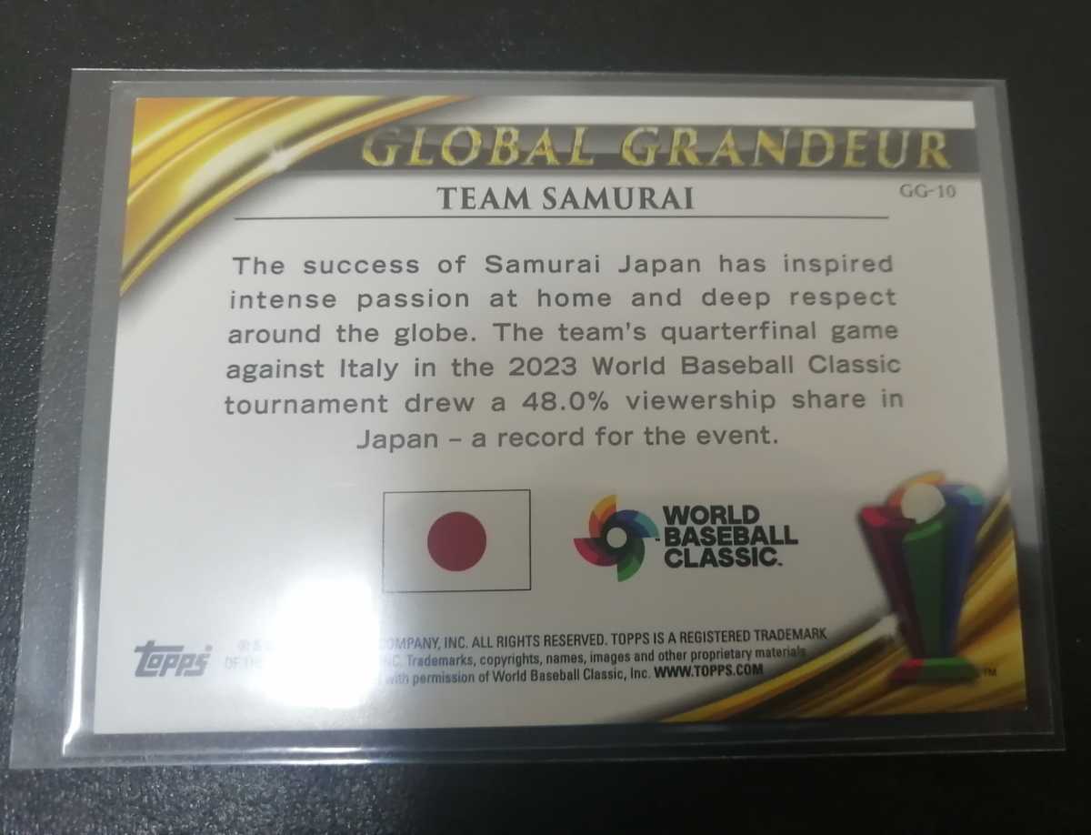 Topps World Baseball Classic TEAM SAMURAI Global Grandeur Black Difractor 10枚限定 ワールドベースボールクラシック 大谷翔平　_画像2