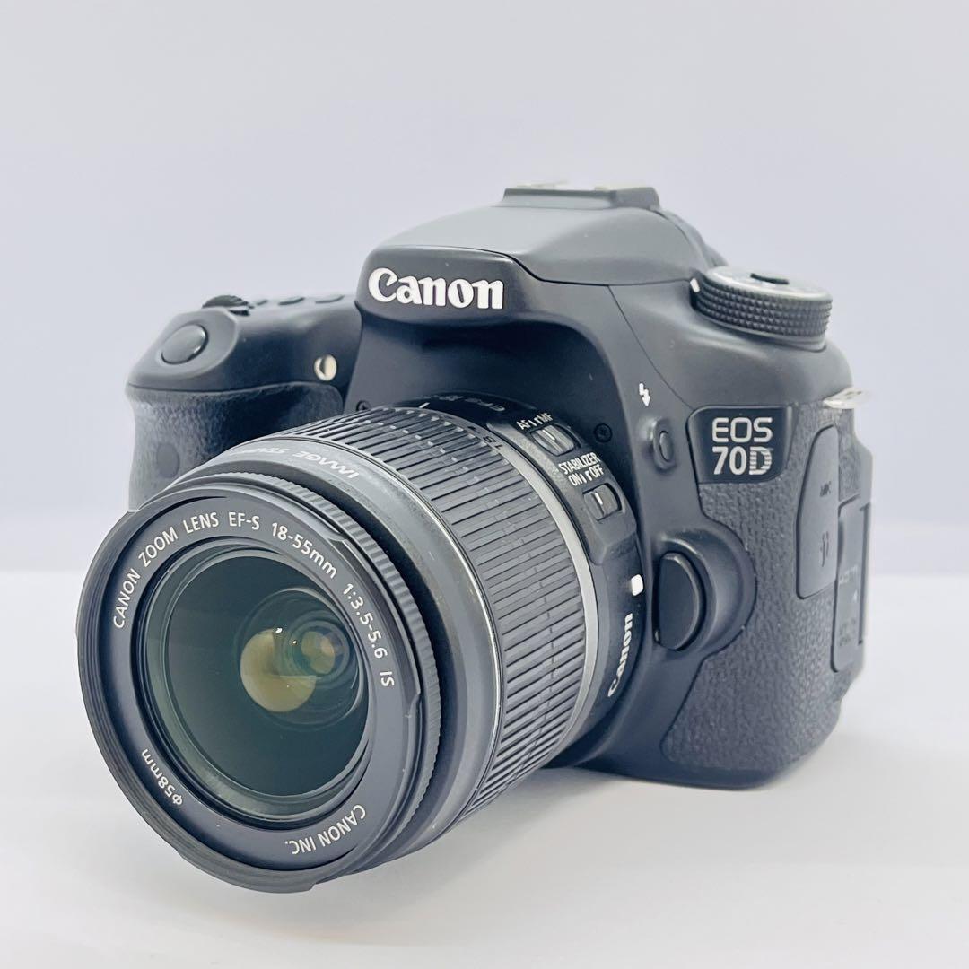 美品★完動品　canon EOS 70D＋canon zoom lens EF-S 18-55mm F3.5-5.6 IS