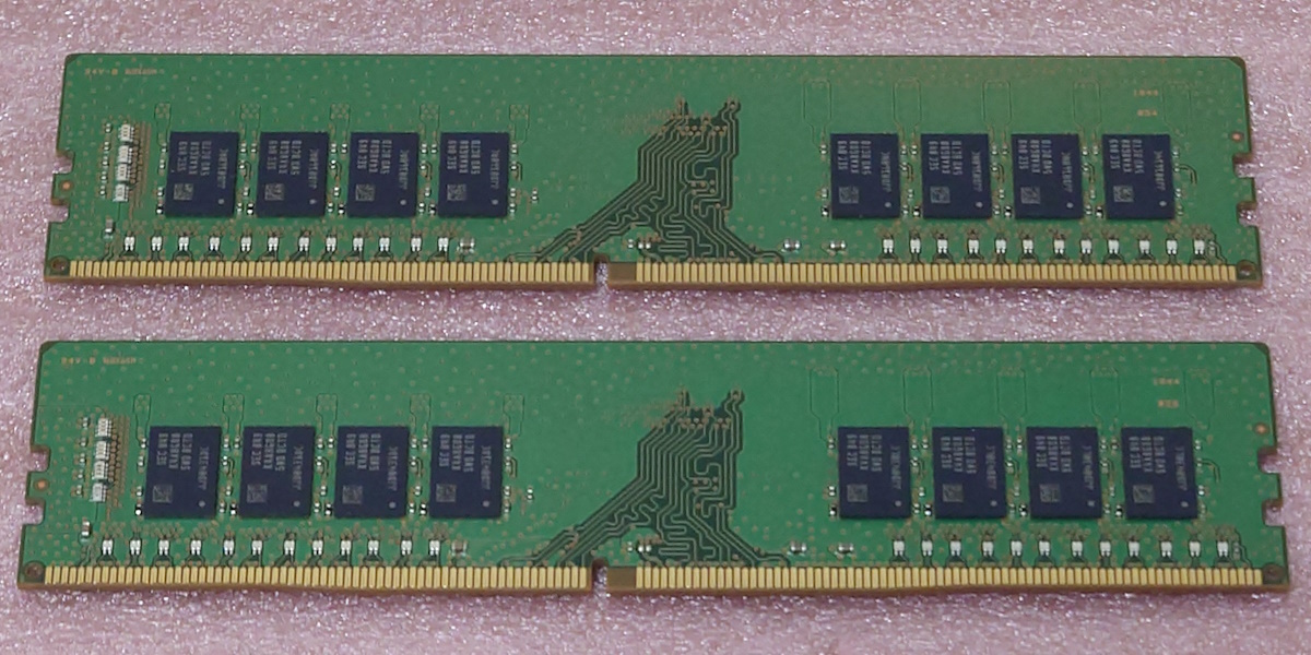 ∠Samsung M378A2K43DB1-CTD 2枚セット - PC4-21300/DDR4-2666/PC4-2666V 288Pin DDR4 UDIMM 32GB(16GB x2) 動作品の画像2