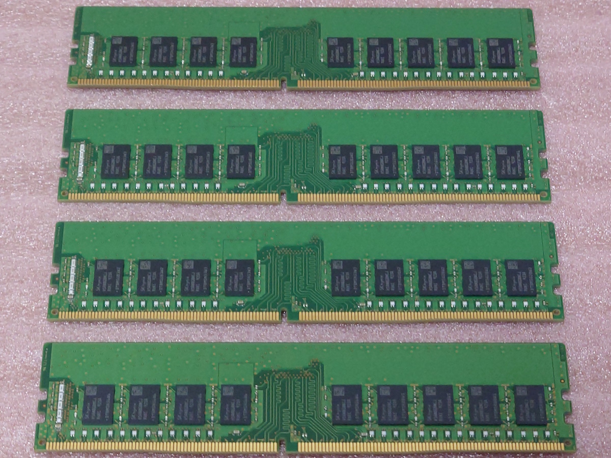 ◎SK hynix HMA82GU7CJR8N-VK 4枚セット - PC4-21300/DDR4-2666/PC4-2666V ECC Unbuffered 288Pin DDR4 UDIMM 64GB(16GB x4) 動作品の画像2