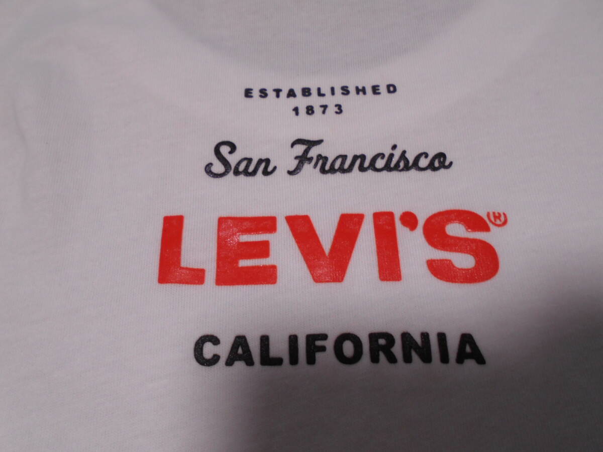 ★１度のみ　美品　リーバイス　Levi's　メンズ　半袖　Ｔシャツ　トップス　クルーネック　白　コットン　綿 　100%★_画像2