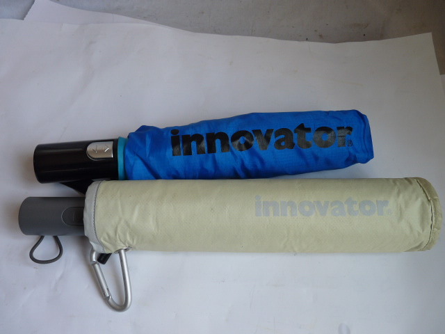 イノベーター INNOVATOR 折り畳み傘２本◆ジャンプ傘 ブルー系/クリーム系 アンブレラ スウェーデン_画像1