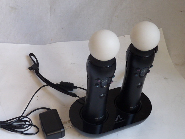 SONY PlayStation Move モーションコントローラー CECH-ZCM1J /充電スタンド CECH-ZCC1J◆現状品_画像1