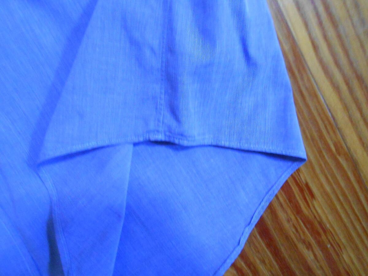 米国 Brooks Brothers　ビンテージ　貴重な米国製　輸入生地　100%コットン　シャンブレー生地のブルーの万能の半袖BDシャツ　US15.5_画像5