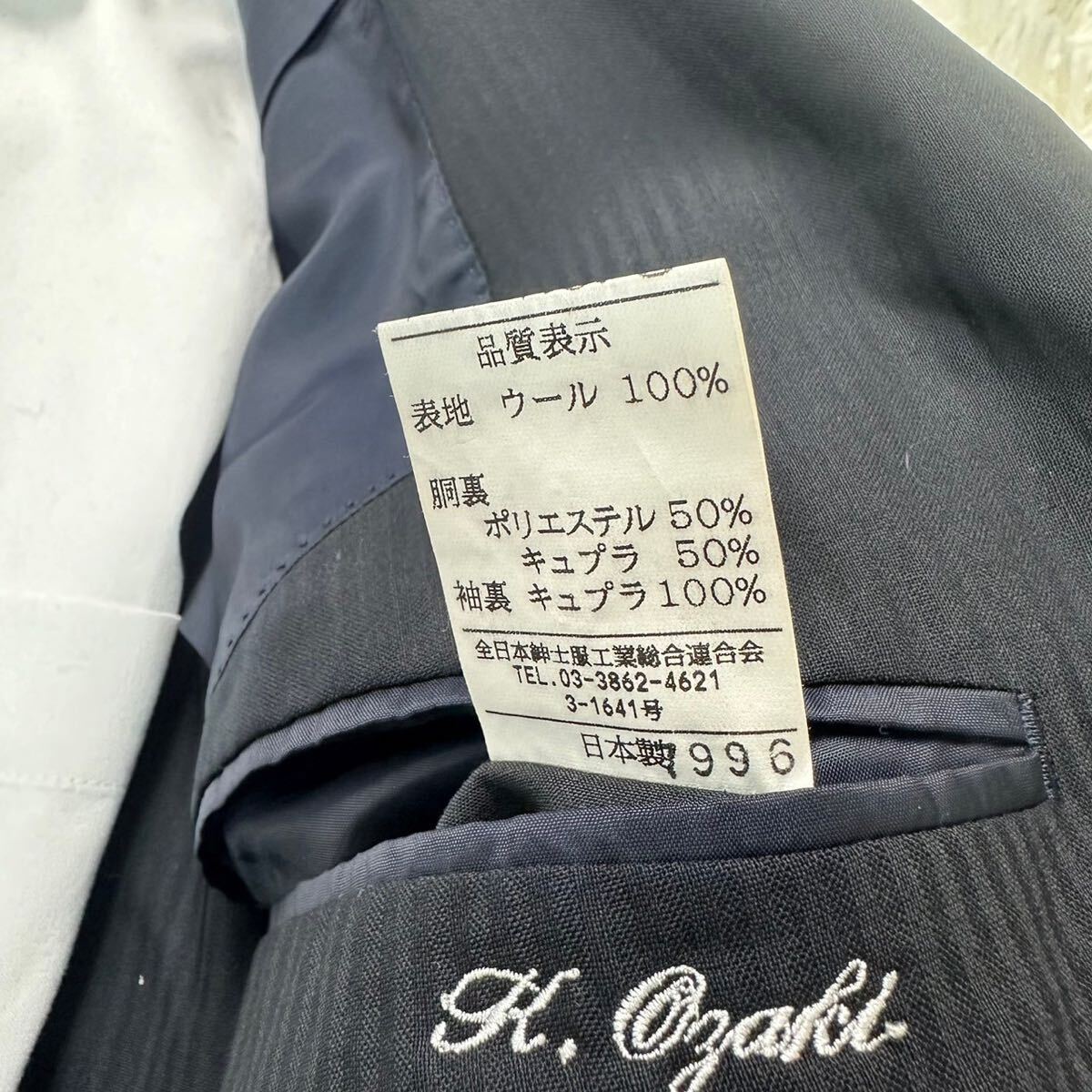 Ermenegildo Zegna 【最高級生地】 ゼニア スーツ セットアップ XL メンズ ビジネス LL ブラック 2B 通勤_画像8