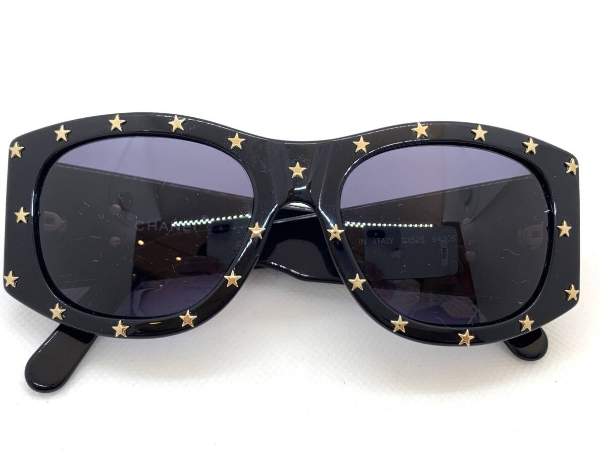 (SM1438) シャネル Chanel サングラス sunglasses ココマーク 03525 94305 ケース付き スター 星 イタリア