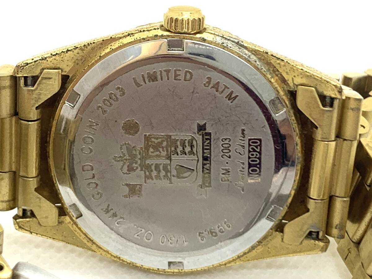 (SM1481) ROYAL MINT ロイヤルミント 24K GOLD COIN 2003 1/30oz RM-2003 腕時計 金貨 オンス 純金 24金 時計 デイデイト ゴールドの画像7
