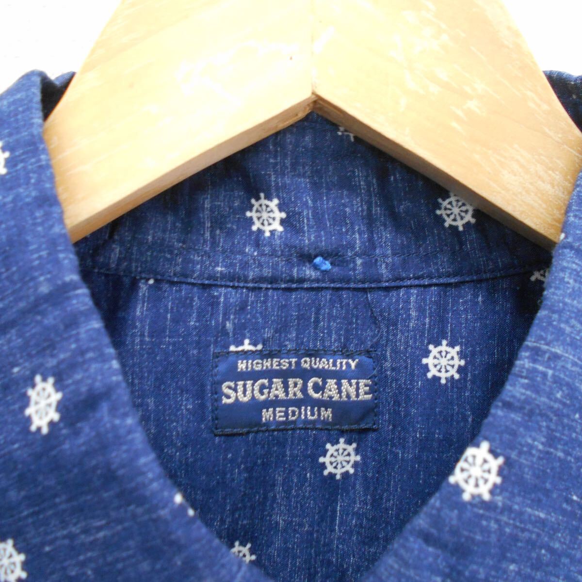 SUGAR CANE シュガーケーン SC31801 半袖 ボタンダウンシャツ 総柄 M 10112173