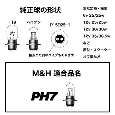 M＆Hマツシマ バイクビーム PH7 12v 30/30w （S2イエローマックス80’s） 4YM_画像2