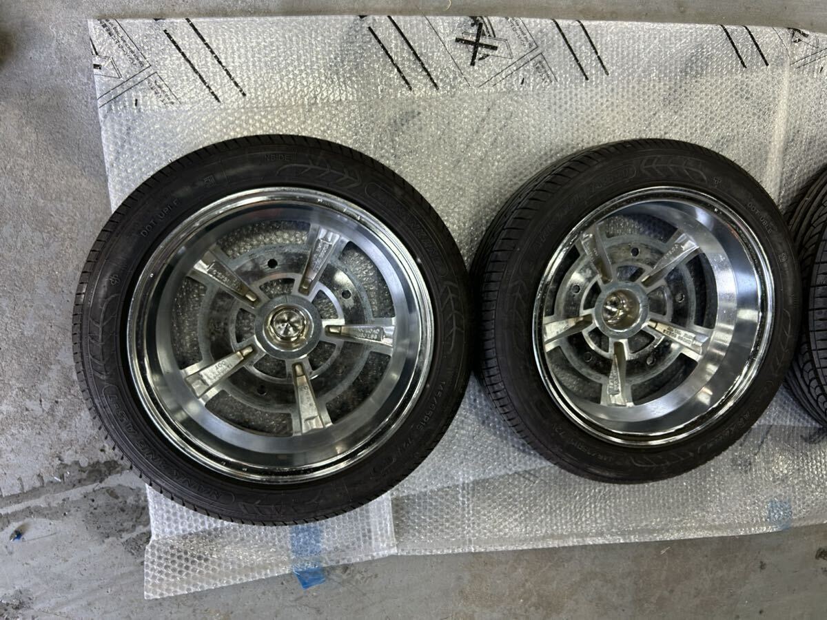 EMPI RADERホイール フルクローム 5LUG(PCD205) 5J X 15 レーダー　タイヤ付き　空冷VW_画像4