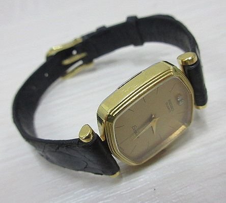 [1 иен старт ]SEIKO Seiko 1400-7560 Exceline 14K×SS Gold циферблат кварц женские наручные часы 