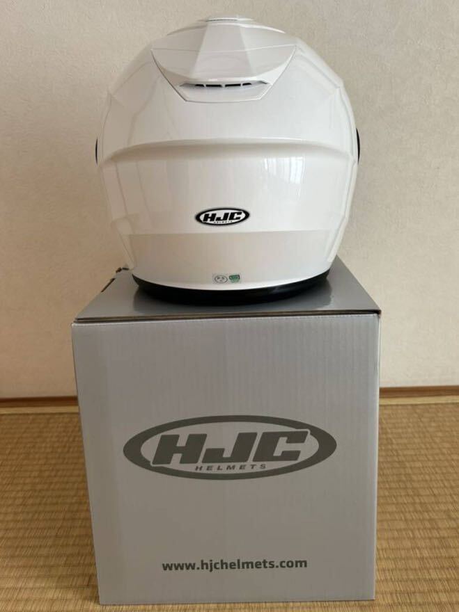 HJC i30ソリッド L(58〜59)パールホワイト ジェットヘルメット 美品の画像4