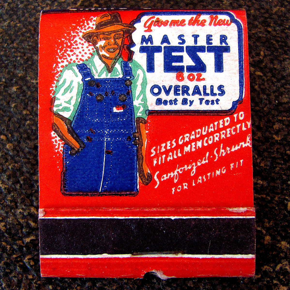 [ Match ] Vintage TEST OVERALLS 1930s - 1940 period test overall Work advertisement jeans rare [ dead stock ]1