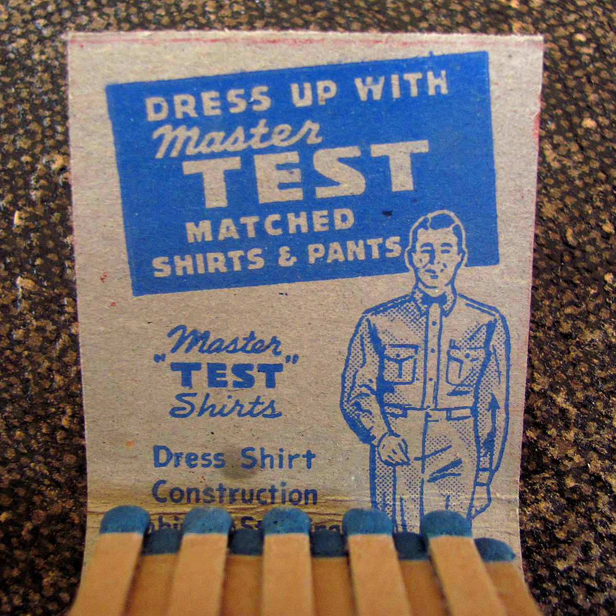 【マッチ】ビンテージ TEST OVERALLS 1930s - 1940年代 テスト オーバーオール ワーク 広告 ジーンズ レア【デッドストック】2の画像6