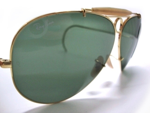 希少Vintage B&L RayBan SHOOTER G15 62mmメタルUSAシュータMETALボシュロムBLアメリカ製シューティング グラスGoldゴールド米国サングラス_画像5