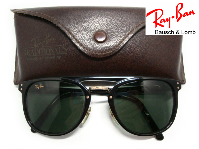 美品Vintage B&L RayBan PREMIER TRADITIONALS EASTBOUND PORTLAND G15 ボシュロムBLアメリカ期USAエボニ ブラックxゴールド メタル コンビ_画像1