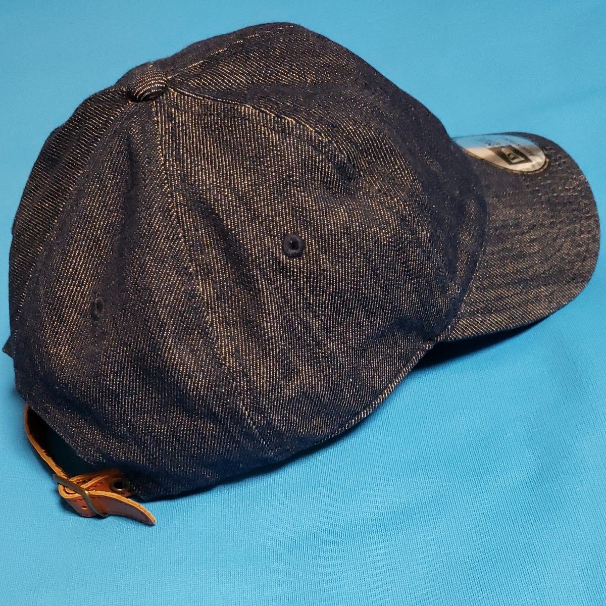 ニューエラ Denim ゴールドロゴ MLB ニューヨーク ヤンキース キャップ インディゴデニム 紺 帽子 New Era 美品