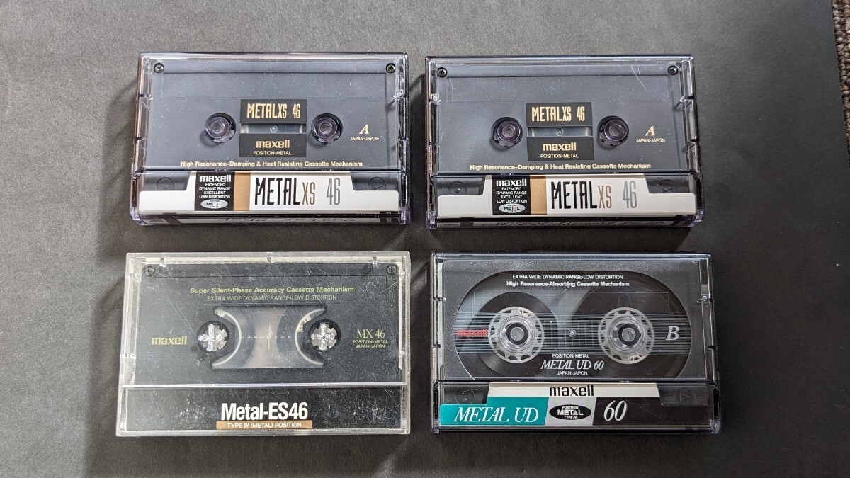  METALメタルカセットテープ 希少最高品質maxell XS46 2本他SONY、TDK 計8本 使用済み 送料込みの画像3
