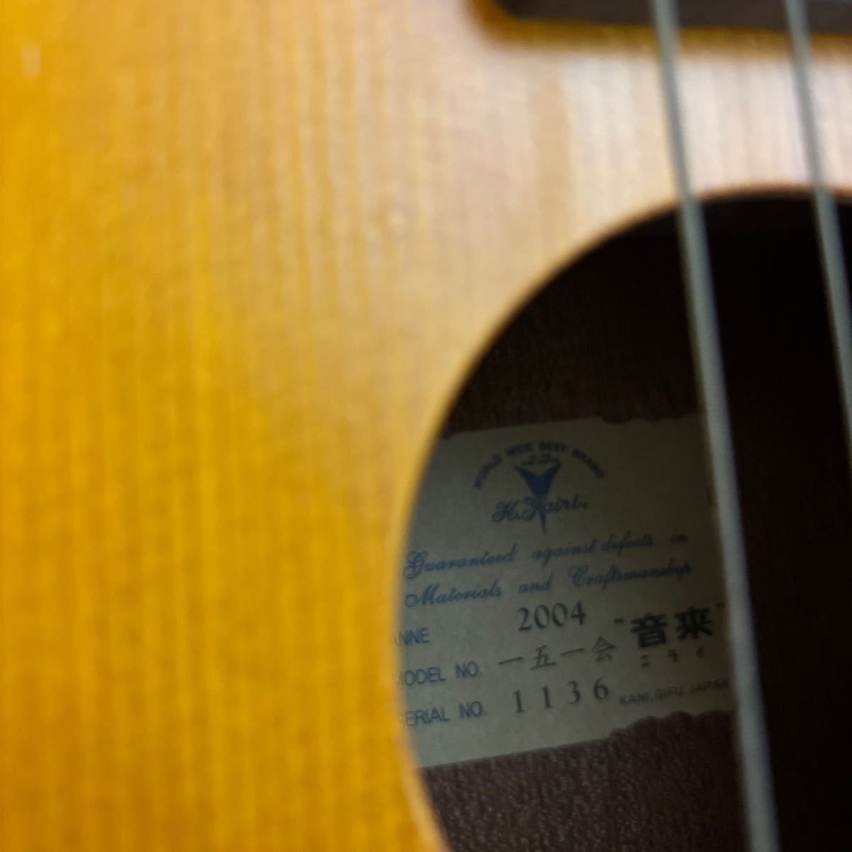 K.Yairiヤイリ 4弦 ミニギター/アコースティックギター 一五一会 2004年 中古●現状品●_画像8