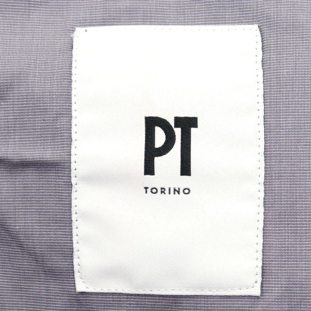 【新品】ピーティートリノ PT TORINO ウール チェック ドレススラックスパンツ ブラウンxブルー【サイズ48】_画像10