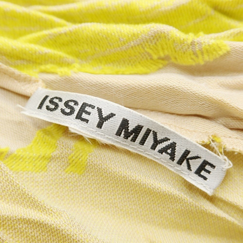 【中古】イッセイミヤケ ISSEY MIYAKE 2022年秋冬 ジャカード プリーツ加工 ショールカラーコート【L位】の画像7