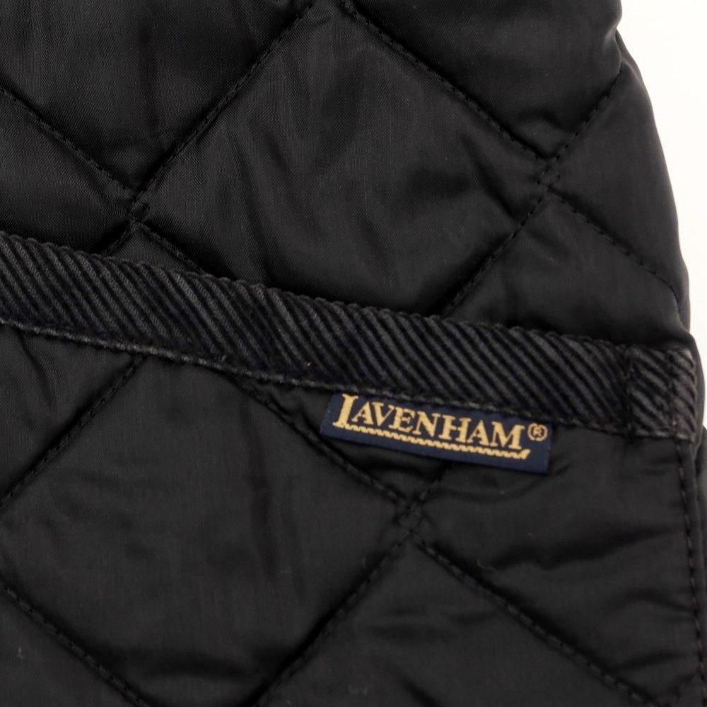 【中古】ラベンハム LAVENHAM ナイロン フーデッド キルティングブルゾン ブラック【サイズ34】 APD_画像9