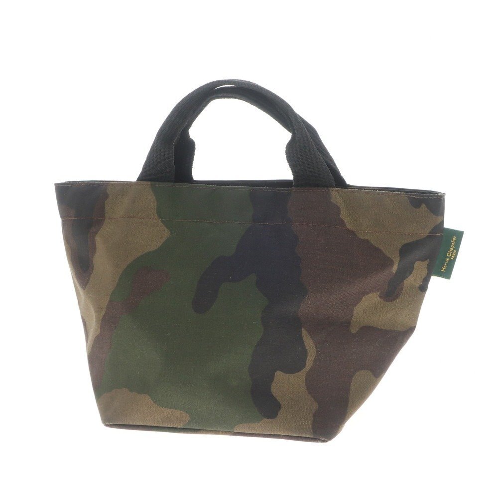 [ used ] Herve Chapelier nylon camouflage -ju pattern boat type tote bag [W38.5xH22.5xD20.5]