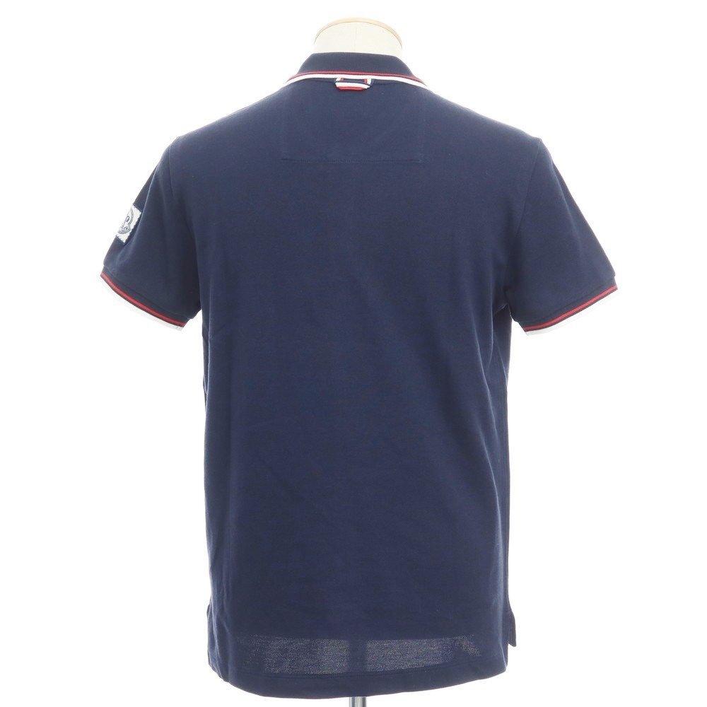 【中古】モンクレールガムブルー MONCLER GAMME BLUE コットン 半袖ポロシャツ ネイビー【サイズS】_画像2