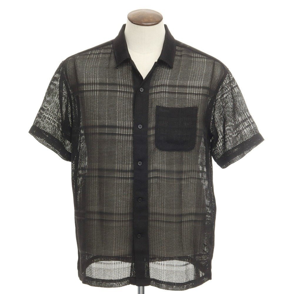 【中古】シュプリーム Supreme 2023年春夏 Mesh Stripe S/S Shirt 半袖シャツ 【L】