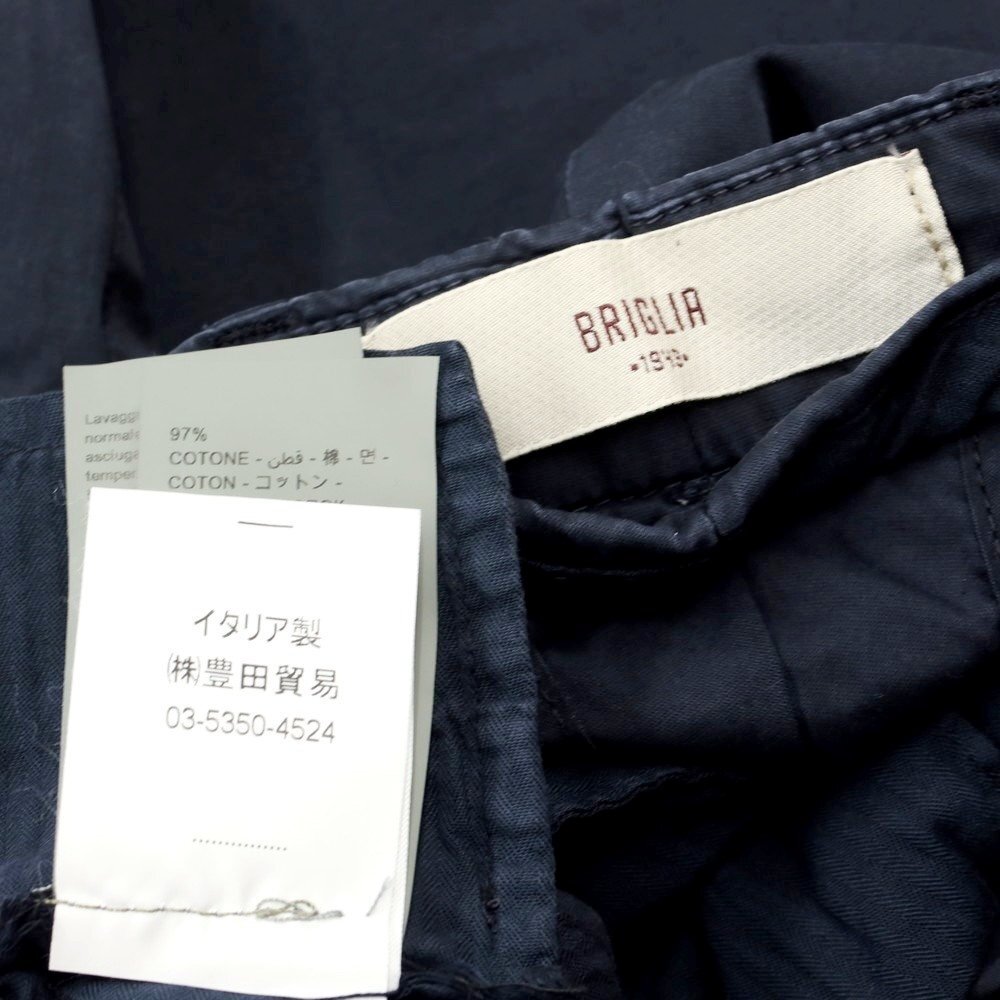 【中古】ブリリア1949 BRIGLIA 1949 ストレッチコットン スラックスパンツ ネイビー【サイズ46】_画像7