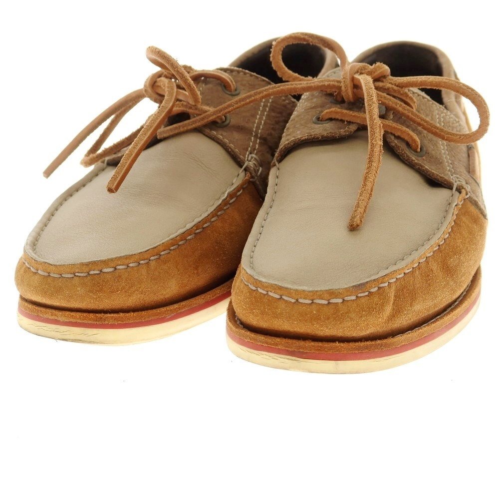[ б/у ] Lanvin LANVIN комбинированный кожа deck shoes оттенок коричневого [ размер 10]